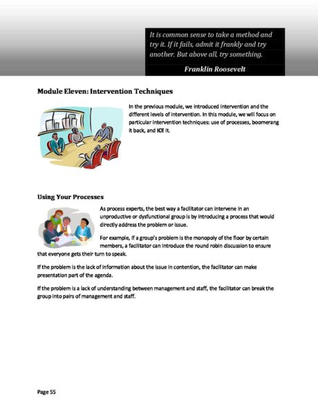 Module Eleven Intervention Techniques - Course Cloud