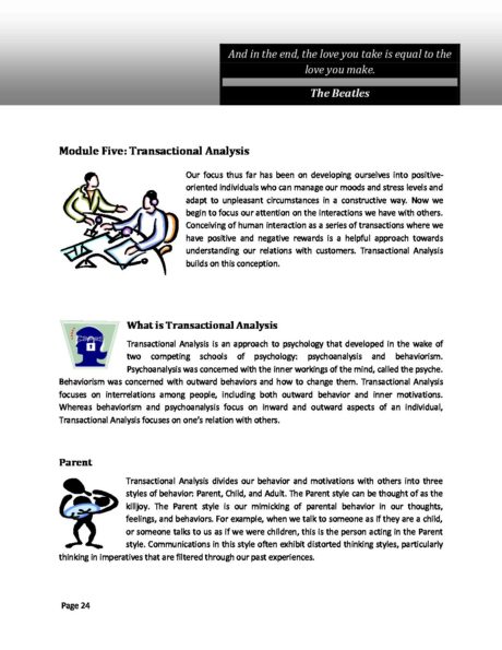 Module Five- Transactional Analysis - Course Cloud
