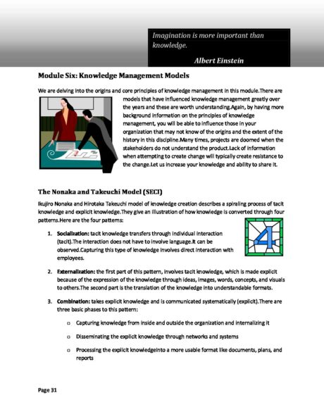 Module Six- Knowledge Management Models - Course Cloud
