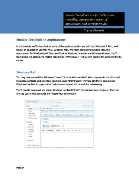 Ten Modules Module Ten Built-in Applications - Course Cloud