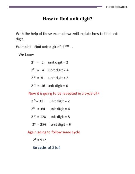 Find Unit Digit Formulas Resource-2-How-to-find-unit-digit - Course Cloud