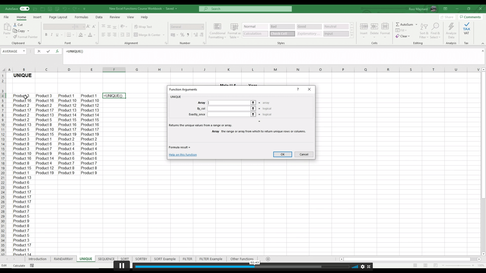 New Functions In Excel 2021 Course Cloud 7286