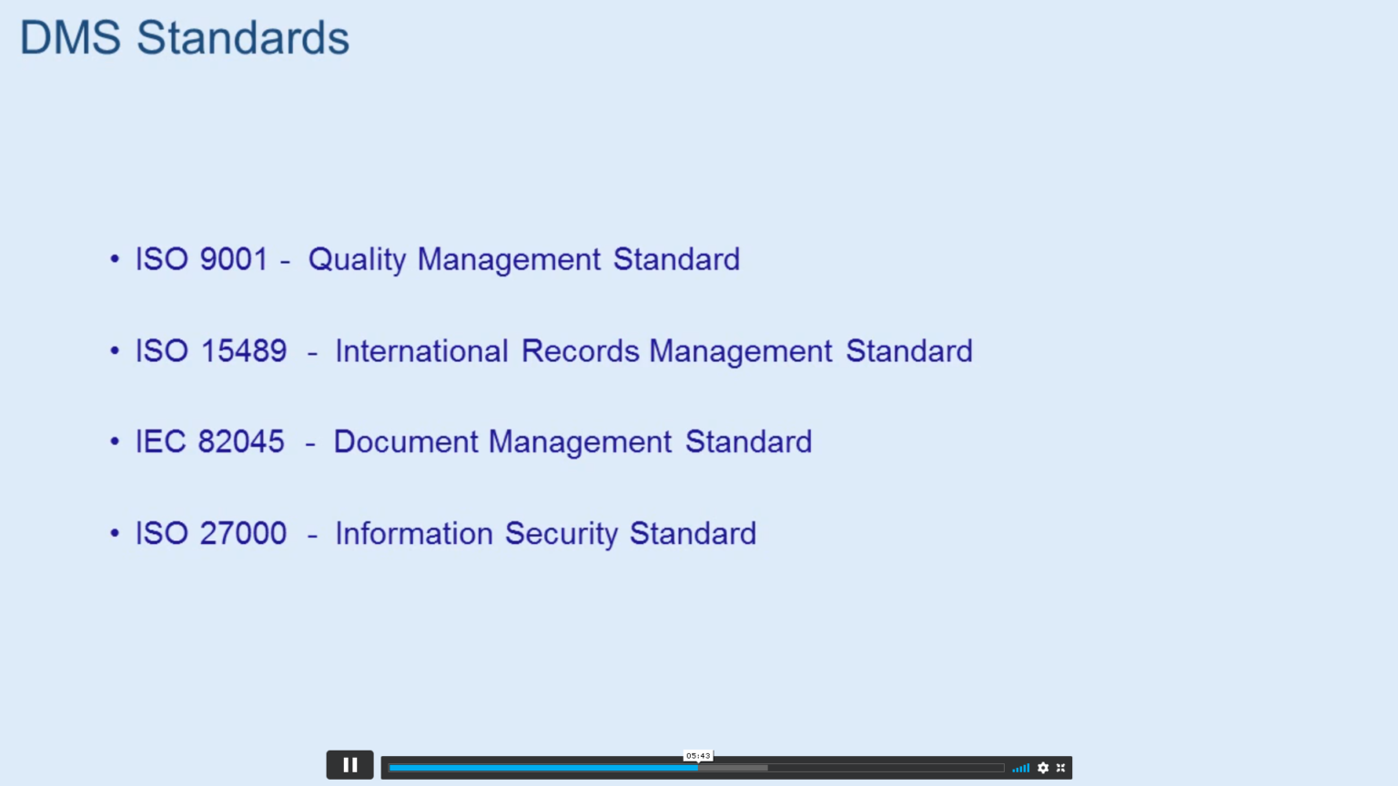 EDMS and Workflow Management - Course Cloud