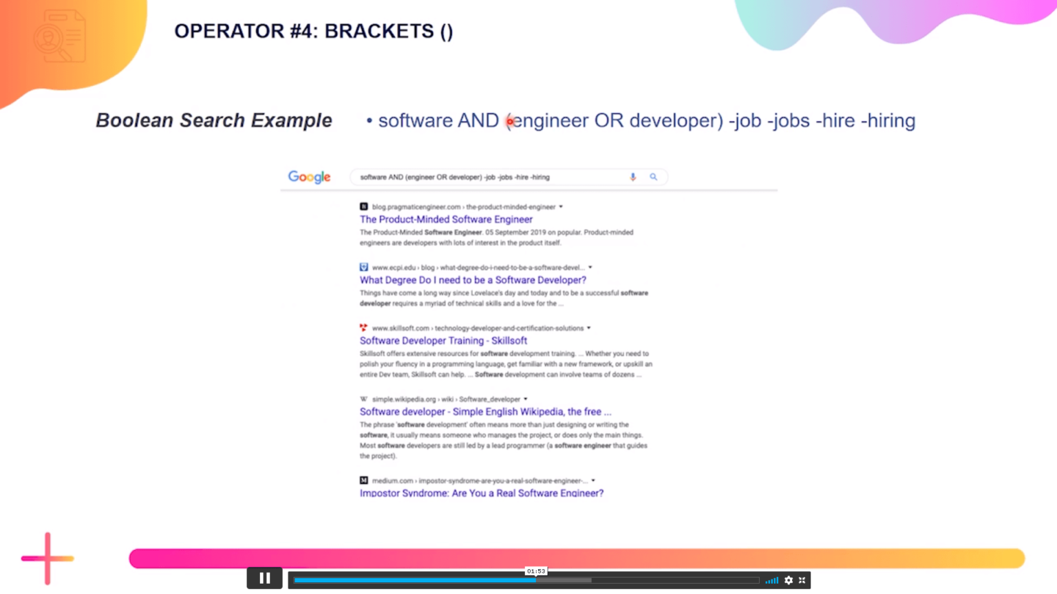 boolean search in recruitment examples