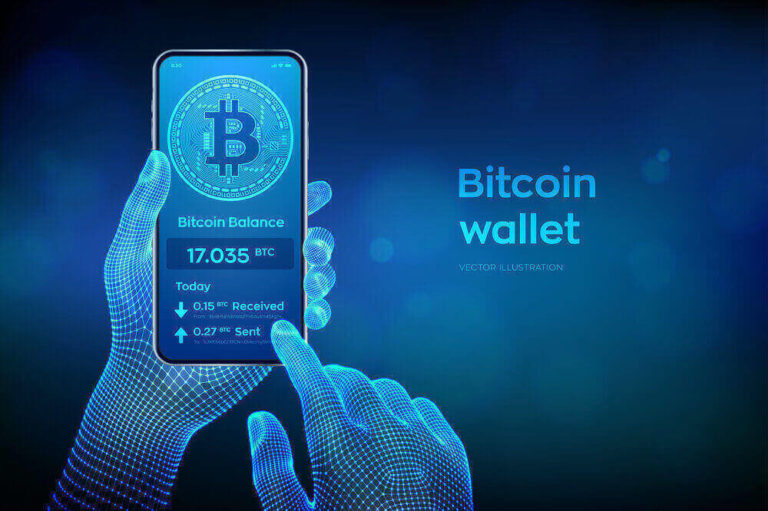 Buy cyptocurrency in the UK using software, Bitcoin Wallet software illustration