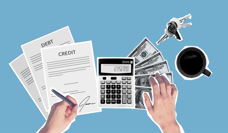 Credit and debit of double-entry bookkeeping